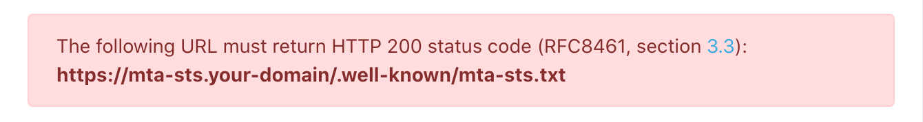 MTA-STS HTTP Status Code not 200