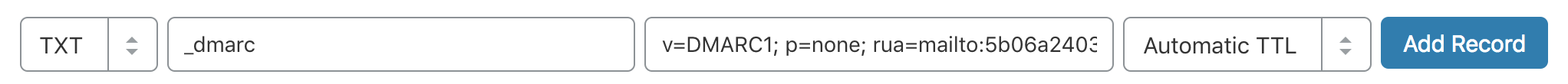 Publish DMARC record in CloudFlare